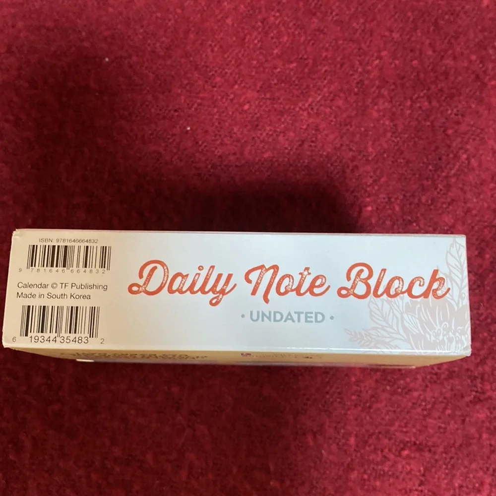 Daily Undated Note Calendar